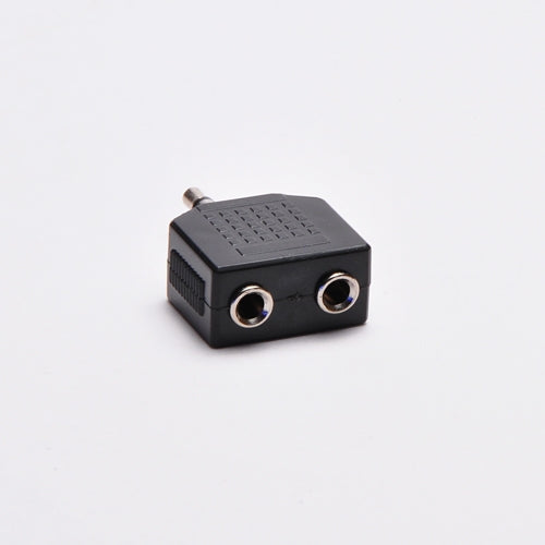3.5mm Stereo Male to (2) 3.5mm Stereo Female Adapter – Plastic on Sale