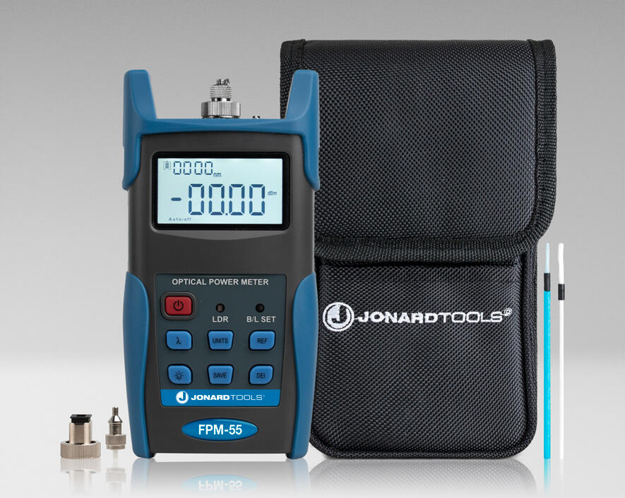 Jonard Tools Fiber Optic Power Meter with Data Storage (-50 to +26 dBm) and FC/SC/LC Adapters Fashion