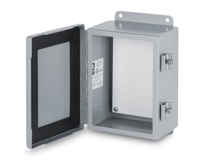 Austin AB-10106JH 10x10x6 Type 12 JIC Continuous Hinge Box – Painted ANSI 61 Gray Online