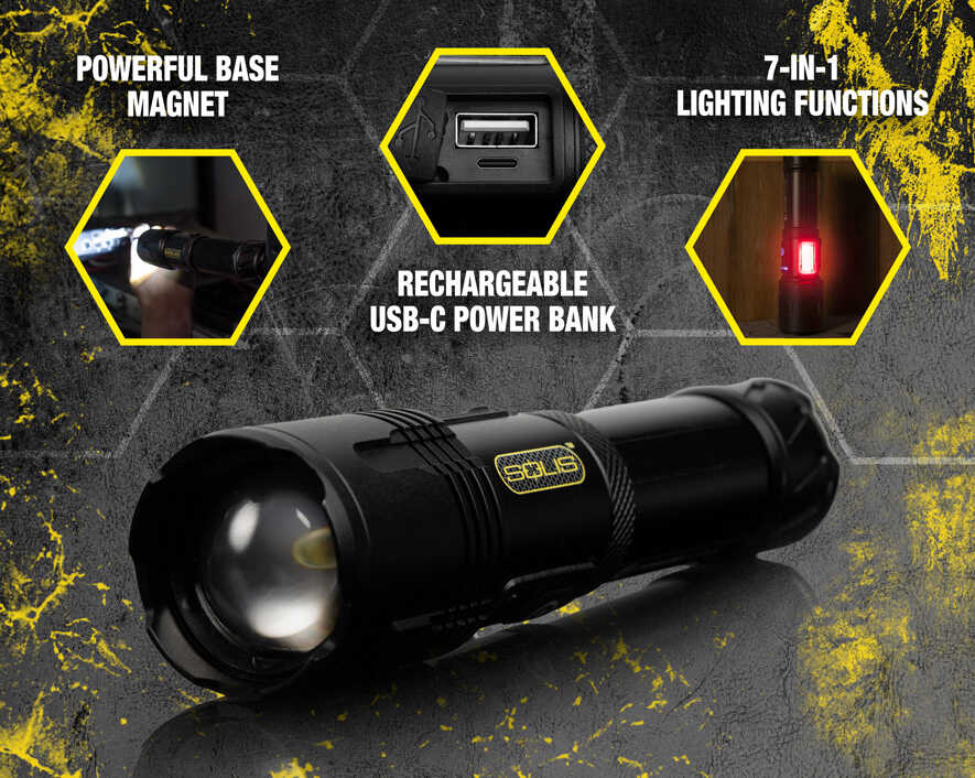 Jonard Tools Solis™ Rechargeable Tactical Flashlight, SOL-F1 Online