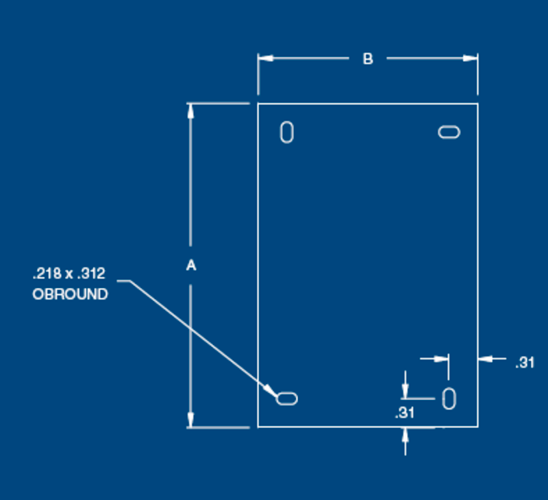 Austin AB-64JP 4.875×2.875 JIC Panel, White Online now