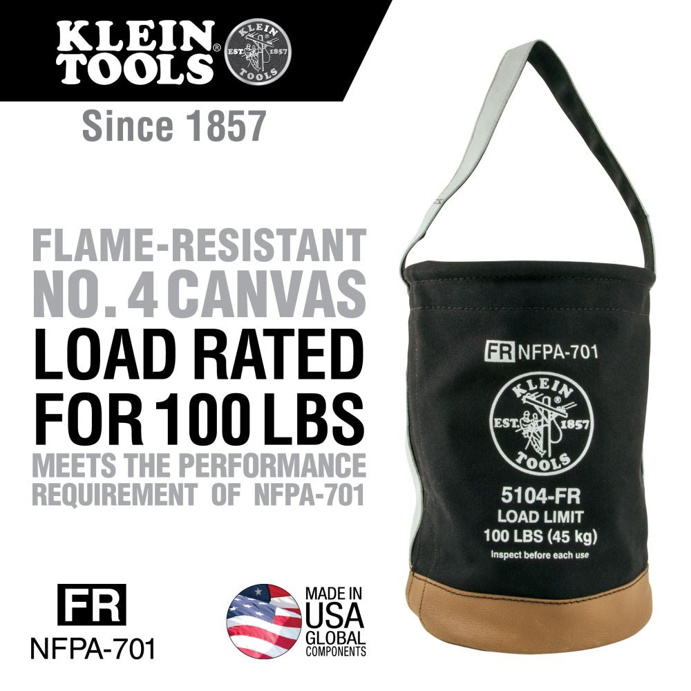 Klein Tools 5104FR Flame-Resistant Canvas Bucket Fashion