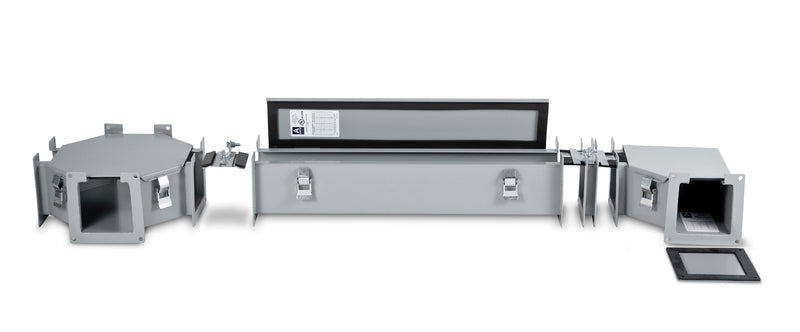 Austin AB-66120LW 6x6x120 Type 12 & 13 JIC Lay-In Wireway – Painted ANSI 61 Gray Hot on Sale