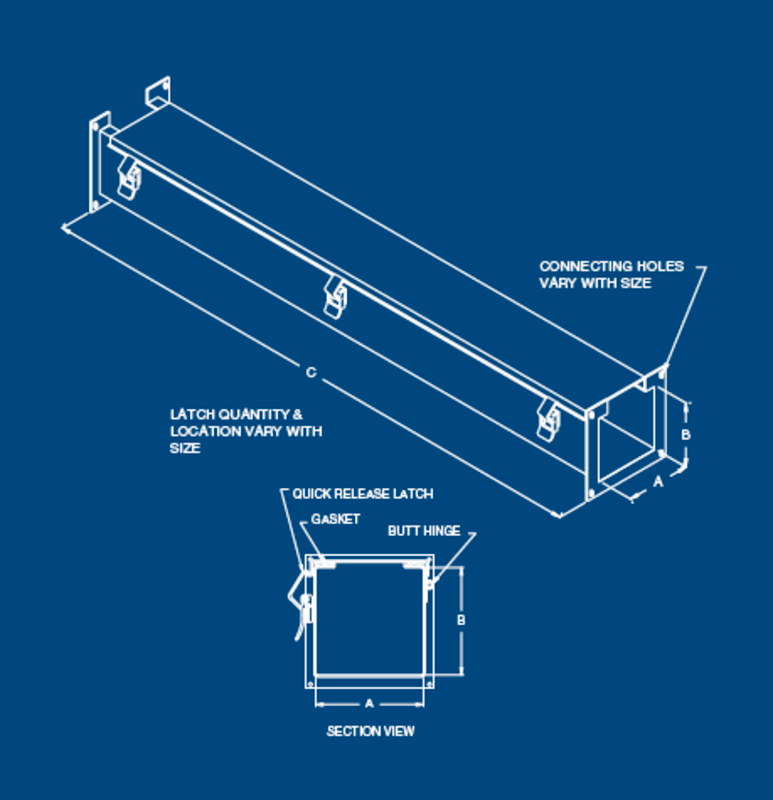 Austin AB-66120LW 6x6x120 Type 12 & 13 JIC Lay-In Wireway – Painted ANSI 61 Gray Hot on Sale