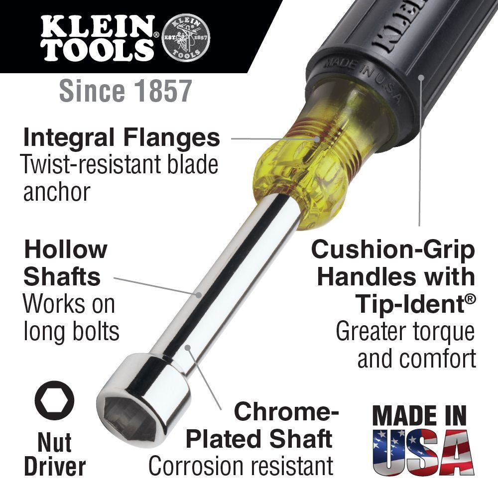 Klein Tools 631 Nut Driver Set – 7 Pieces, 3 Inch Shafts Online Sale