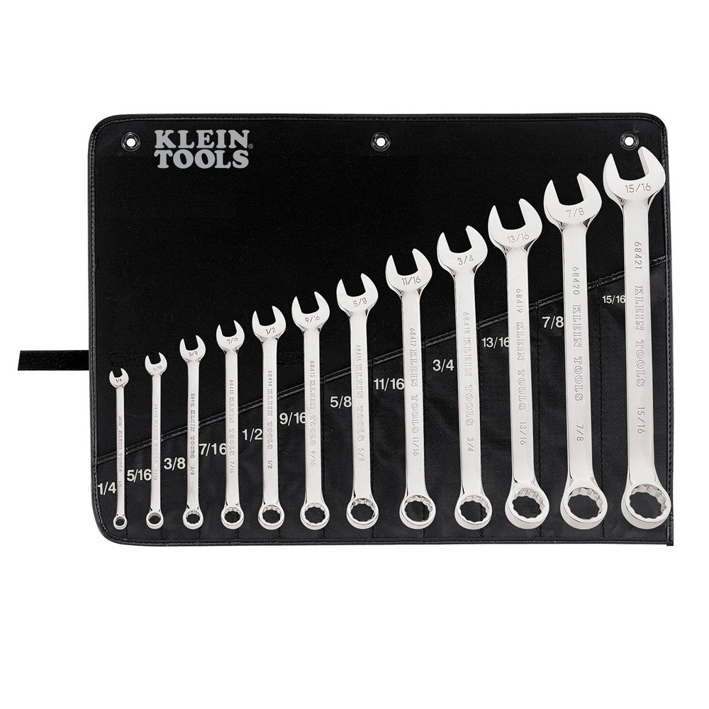 Klein Tools 68404 12 Piece Combination Wrench Set Supply