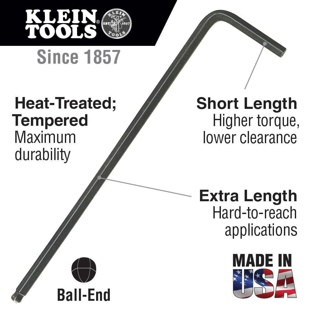 Klein Tools BLMK10 L Style Ball End Hex Key Caddy Set Metric 9-Piece Online