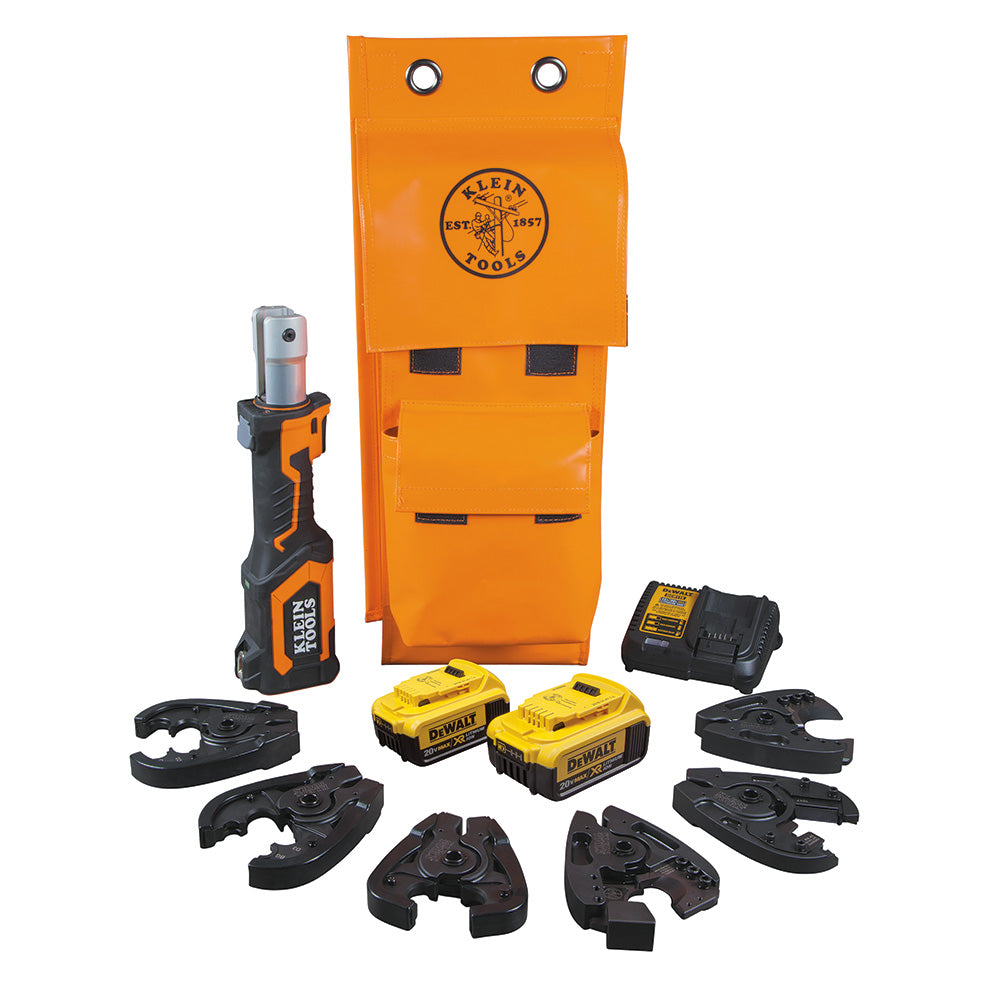 Klein Tools BAT207T144H Battery-Operated Cable Cutter/Crimper Kit, 4 Ah Online Sale