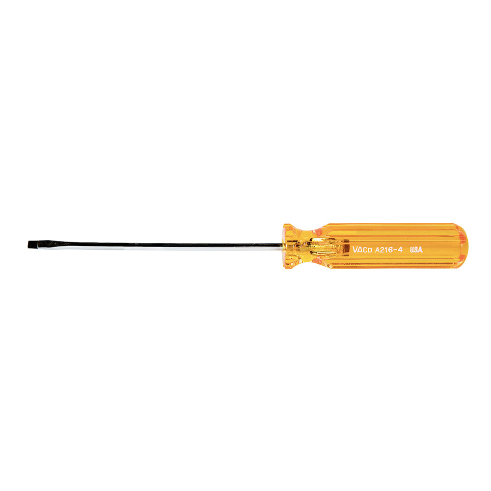 Klein Tools A216-4 1/8-Inch Cabinet Screwdriver 4-Inch Round Shank Fashion