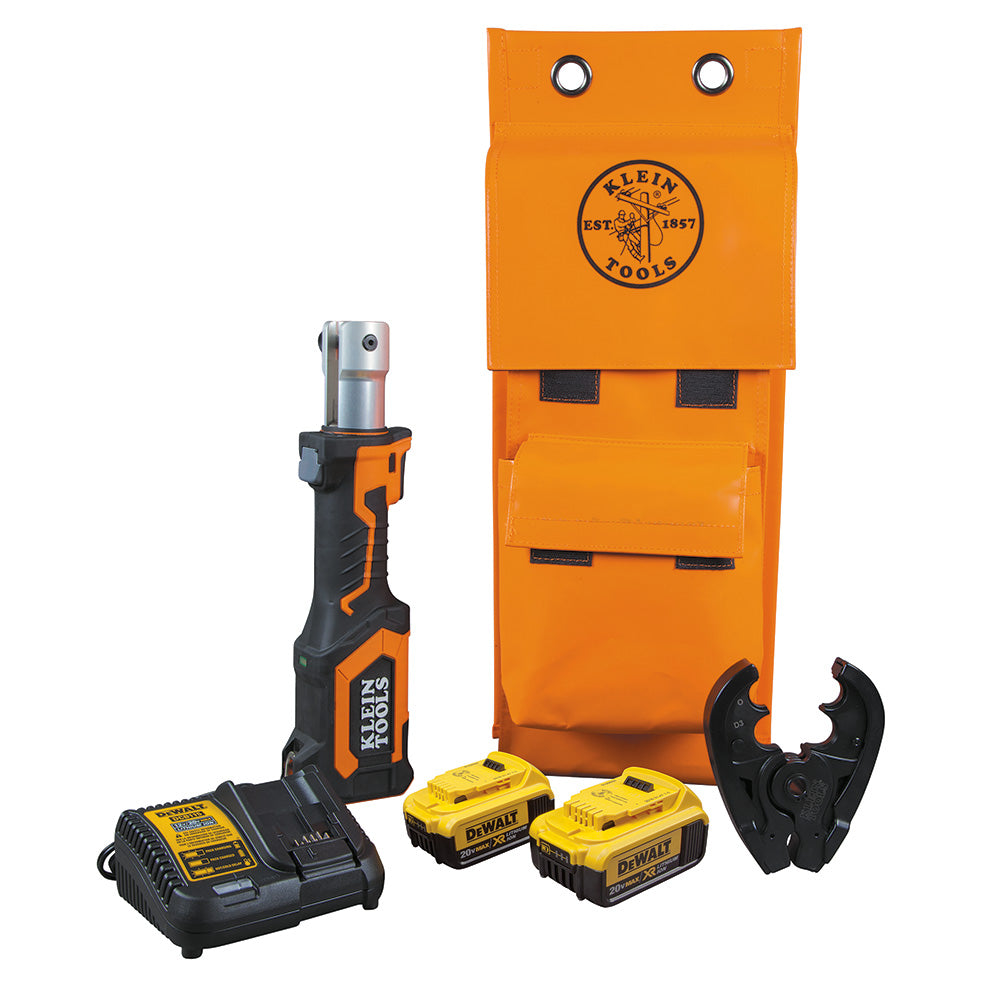 Klein Tools BAT207T234H Battery-Operated Cable Crimper, O+ Die Head, 4 Ah Hot on Sale