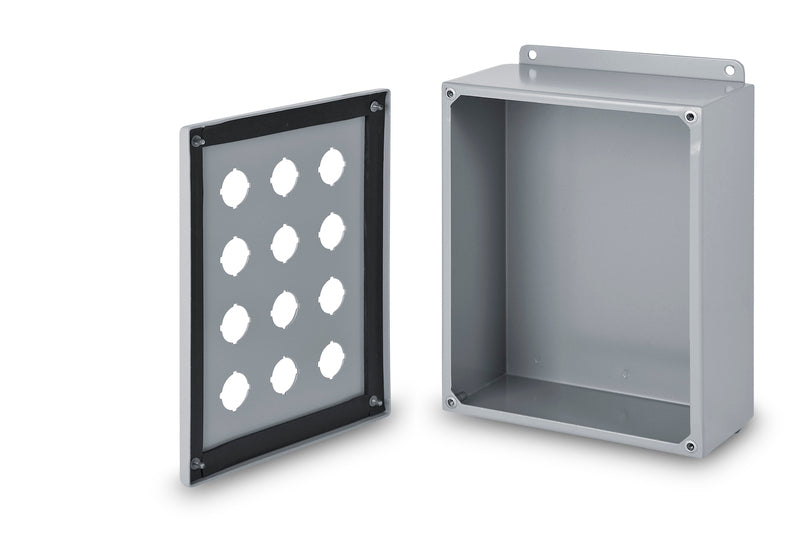 Austin AB-A1NPB 3.5×3.5×3 Type 4 1 Hole Pushbutton Enclosure – Painted ANSI 61 Gray on Sale