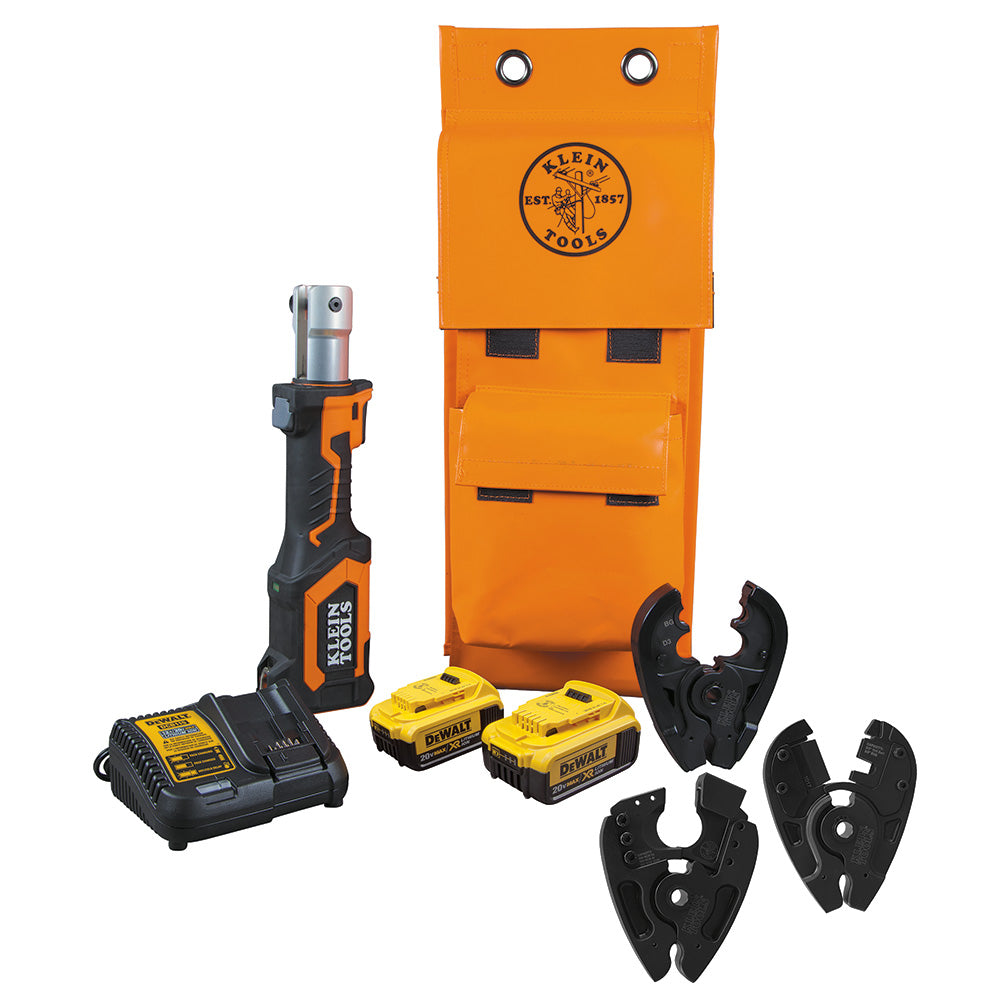 Klein Tools BAT207T4H Battery-Op Cut/Crimper, BG Die/D3 Groove/ACSR/EHS Supply