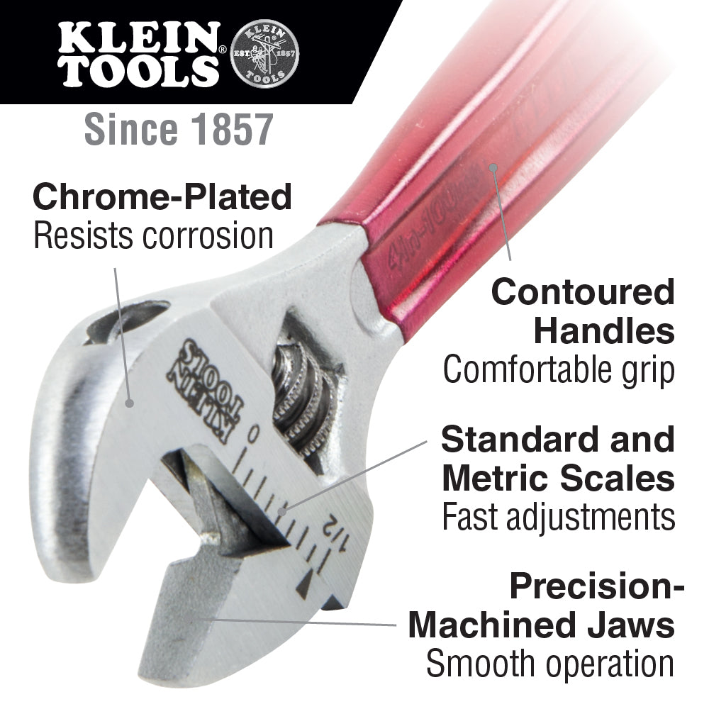 Klein Tools D509-8 Adjustable Wrench, Extra-Wide Jaw, 8-Inch Online Sale