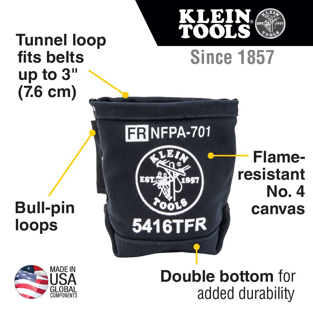 Klein Tools Flame-Resistant Canvas Bolt Bag, 5416TFR Fashion