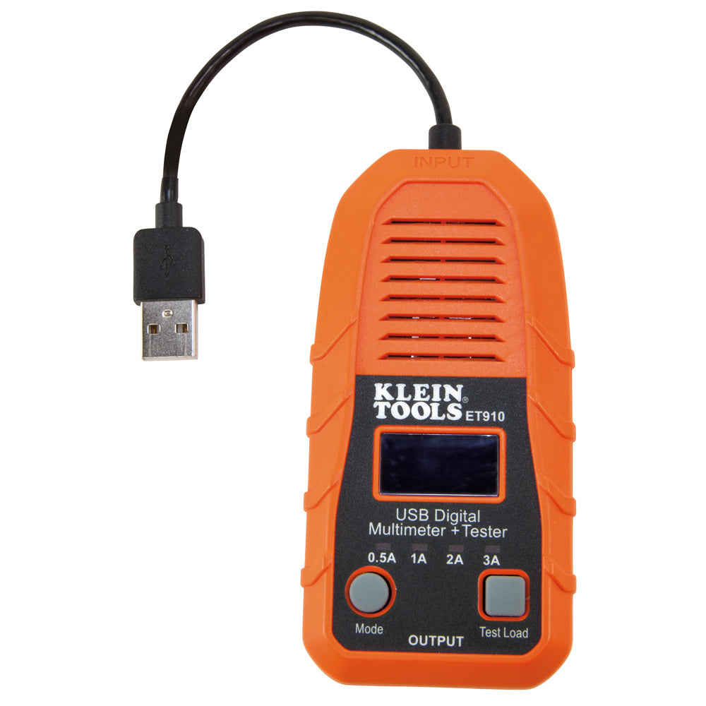 Klein Tools ET910 USB Digital Meter and Tester, USB-A (Type A) Supply