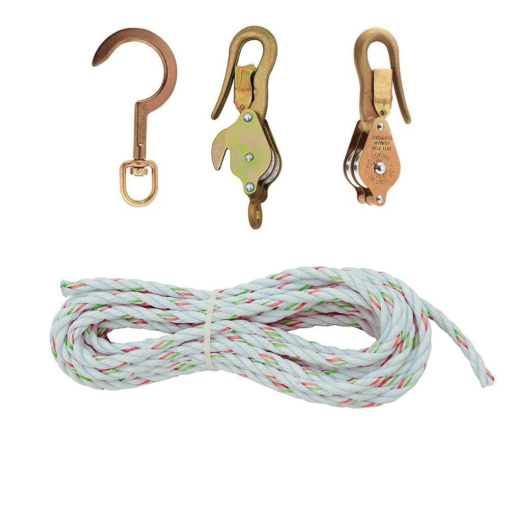 Klein Tools H1802-30S Block and Tackle, Spliced to Block 268, w/Hook 258 Online Hot Sale