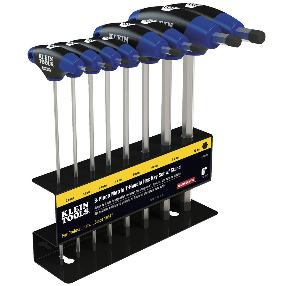 Klein Tools JTH98M 9-Inch Metric Journeyman T-Handle Set 8 Piece Hot on Sale