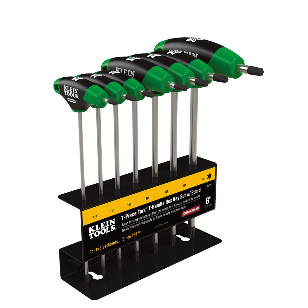 Klein Tools JTH67T TORX T-Handle Hex Key Set and Stand, 6-Inch, 7-Pc Supply