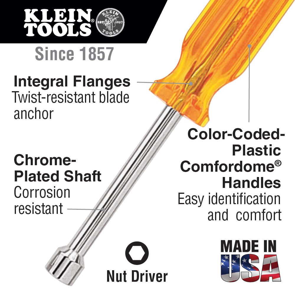 Klein Tools K7 Nut Driver Set, 3-Inch Shafts, 7-Piece Online
