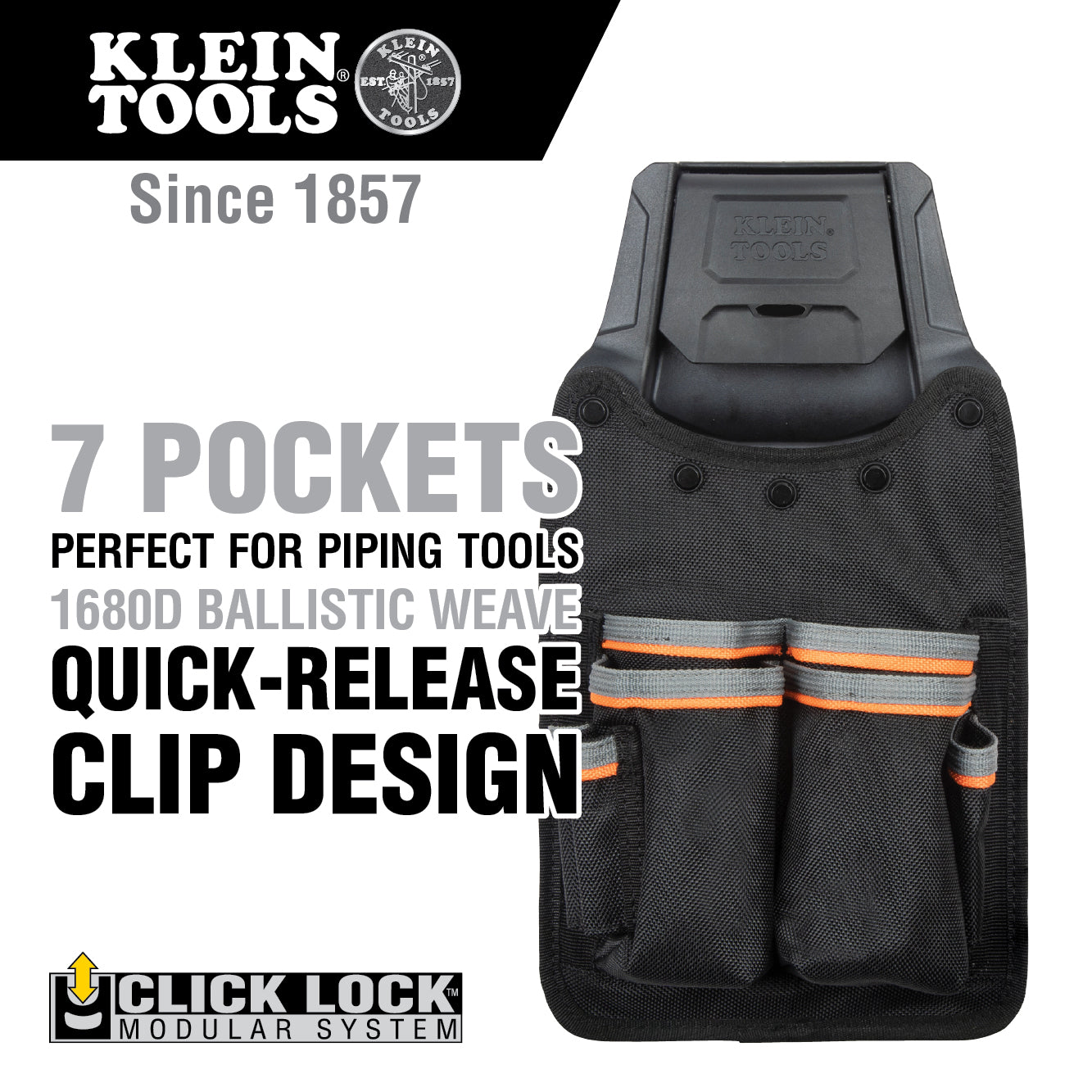 Klein Tools Tradesman Pro Modular Piping Pouch with Belt Clip, 55912 Sale