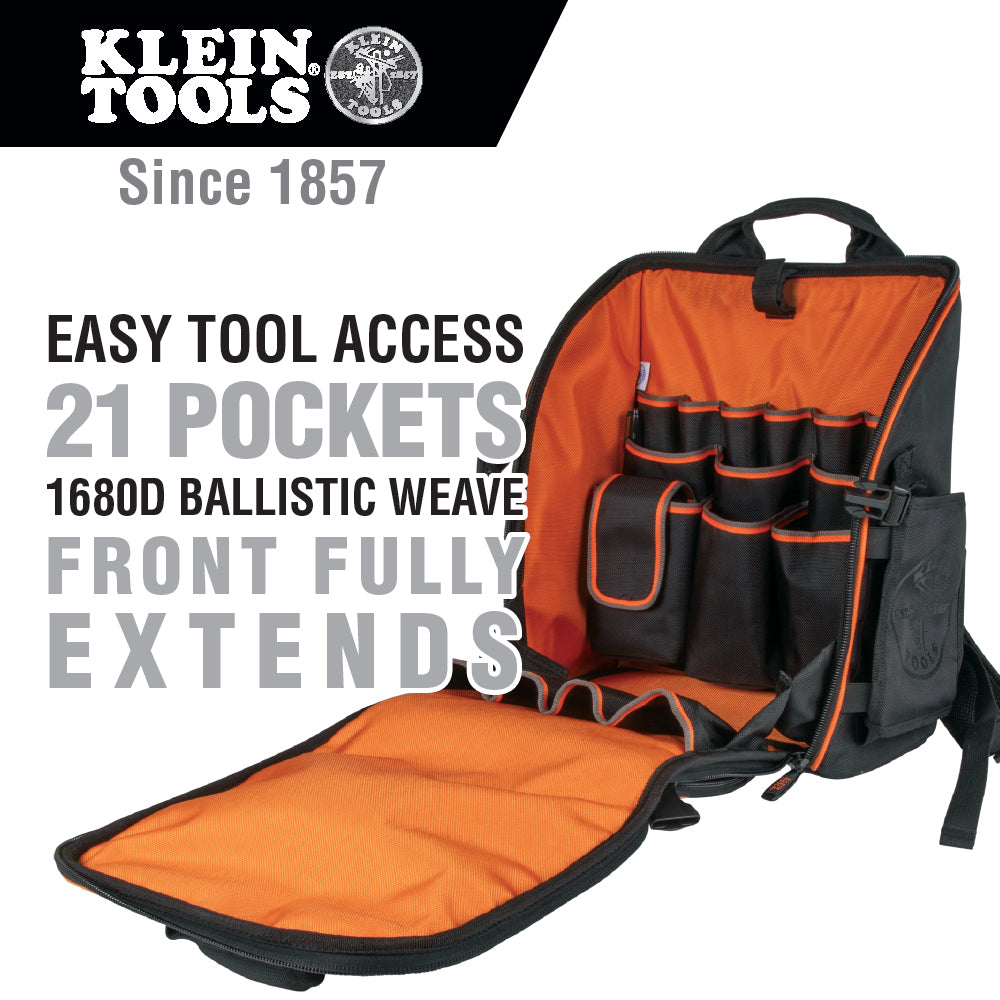 Klein Tools Tradesman Pro Tool Station Tool Bag Backpack, 21 Pockets, 17.25-Inch, 55482 Online Sale