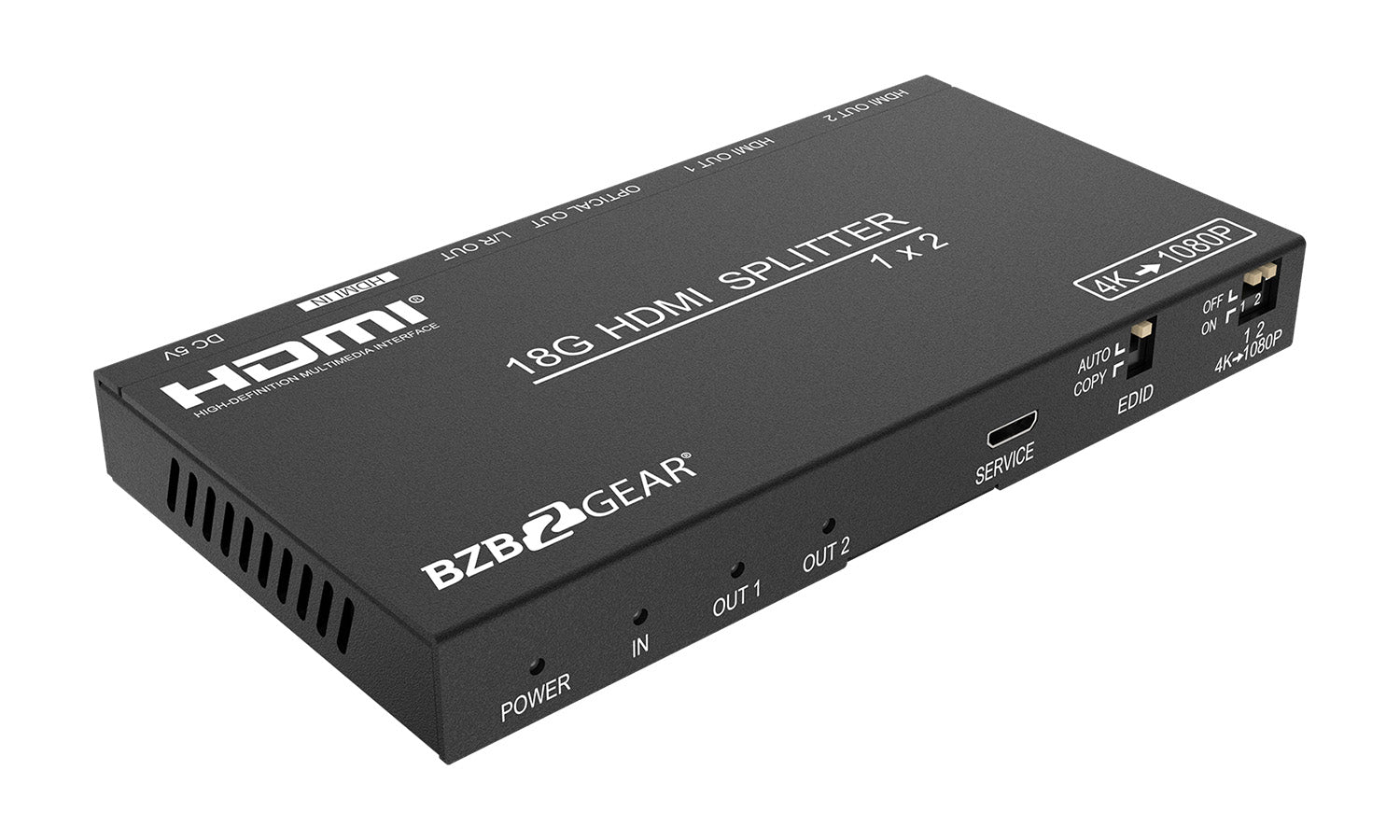 BZBGEAR 4K 60Hz HDMI Splitter with Down-Scaler w/Digital and Analog audio Output Online