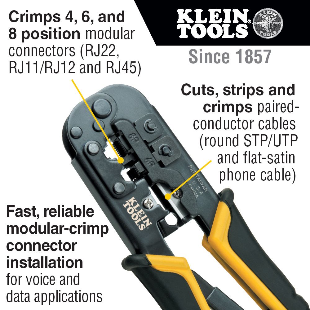 Klein Tools VDV226-011-SEN Ratcheting Modular Crimper/Stripper Sale
