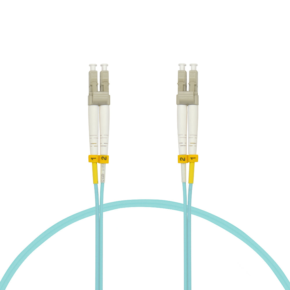 LC-LC Multimode OM3 Duplex 50/125 Aqua Fiber Patch Cable, UL, ROHS Sale