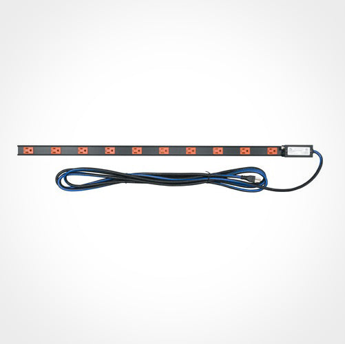 Middle Atlantic PDT-1015C-NS20 10 Outlet 15A Power Strip with 20 ft. Power Cord Hot on Sale