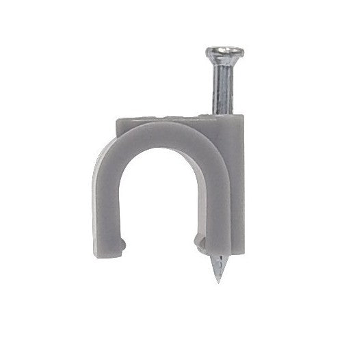 Morris 35044 Plastic Cable Clips Round for 4 Conductor Telephone Wire White 100 Pack Supply