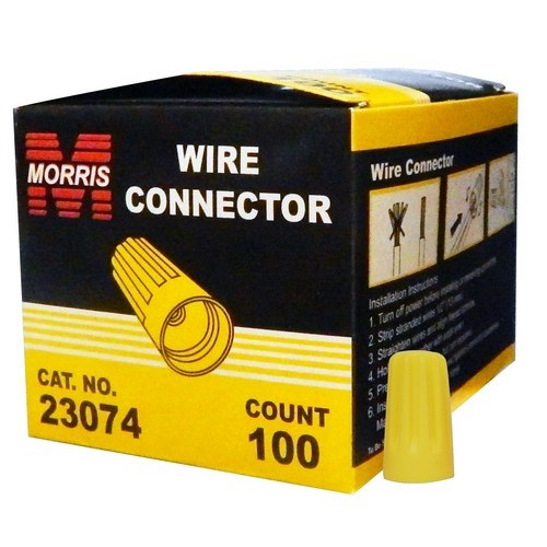 Morris 23074 Screw-On Wire Connectors P4 Yellow Boxed 100 Pack Online now