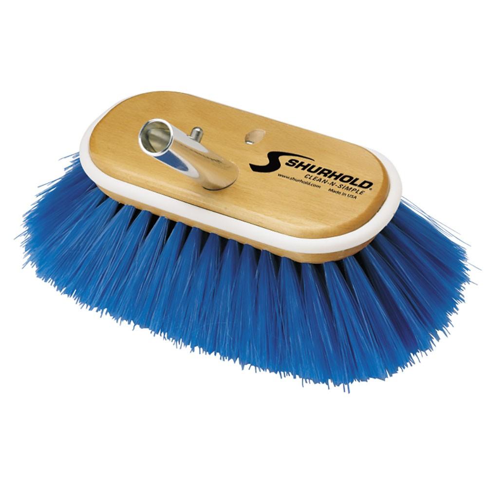 Shurhold SHUR-LOK Deck Brush Head 970 Extra Soft Blue Nylon Supply