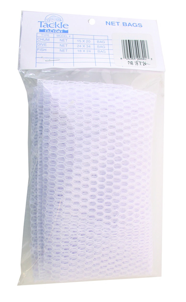 Tackle Factory FNB-FISH Mesh Bag 18″ x 24″ White 1/4″ Mesh Online Hot Sale
