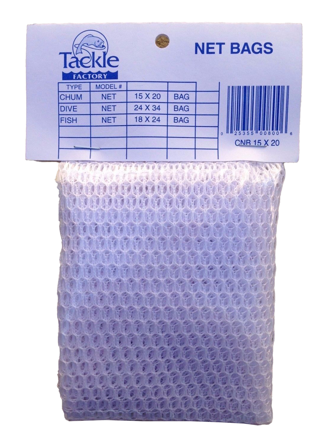 Tackle Factory CNB-CHUM Mesh Bag 15″ x 20″ White 1/4″ Mesh Online