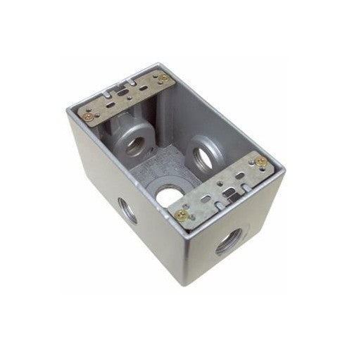 Morris Weatherproof Boxes – One Gang Deep 23.8 Cubic Inch Capacity – 5 Outlet Holes 3/4″ Gray Discount