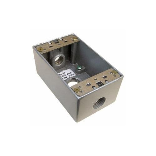Morris Weatherproof Boxes – One Gang 18.3 Cubic Inch Capacity – 3 Outlet Holes 3/4″ Gray Online Sale