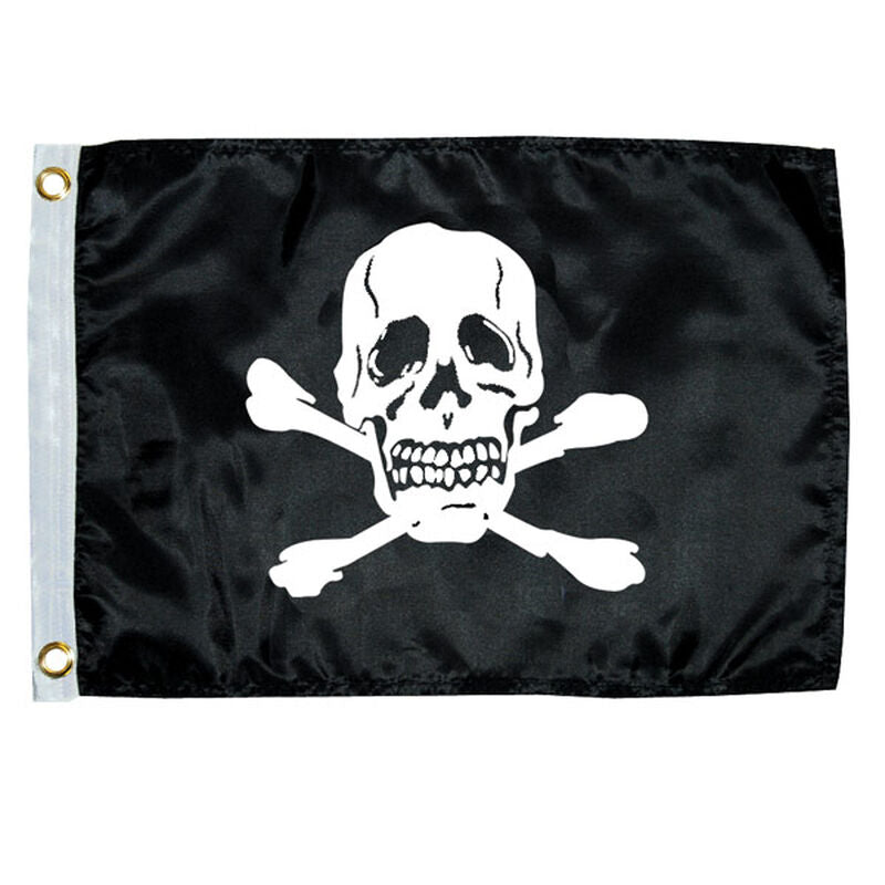 Taylor 1818 Flag Jolly Roger White Print on Black 12×18 Online Sale