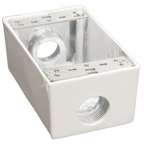 Morris Weatherproof Boxes – One Gang 18.3 Cubic Inch Capacity – 3 Outlet Holes 3/4″ White Discount