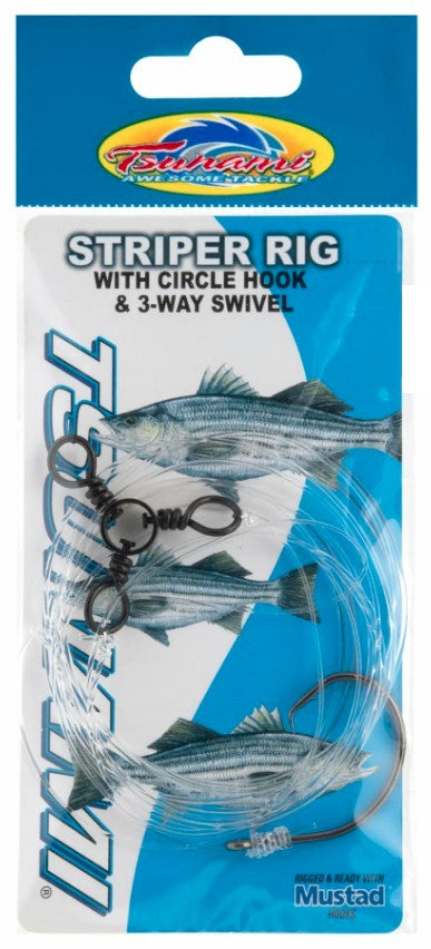 Tsunami TS-47XX Striped Bass In-Line Circle Hook Rig w/ 3-Way Online Hot Sale