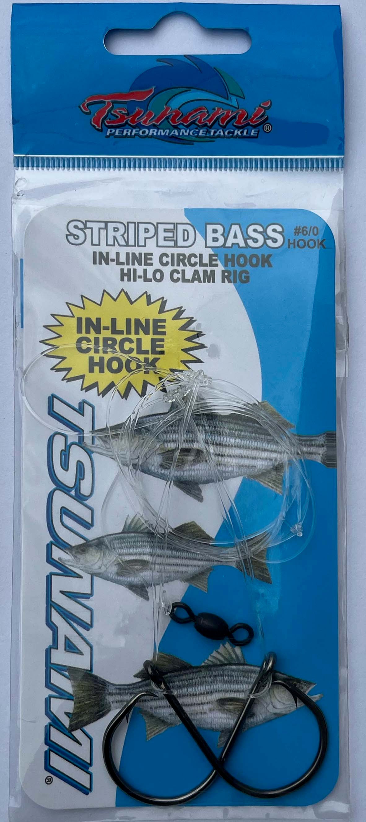 Tsunami TS-4750 Striped Bass In-Line Circle Hook Hi-Lo Clam Rig w/o Floats Hot on Sale
