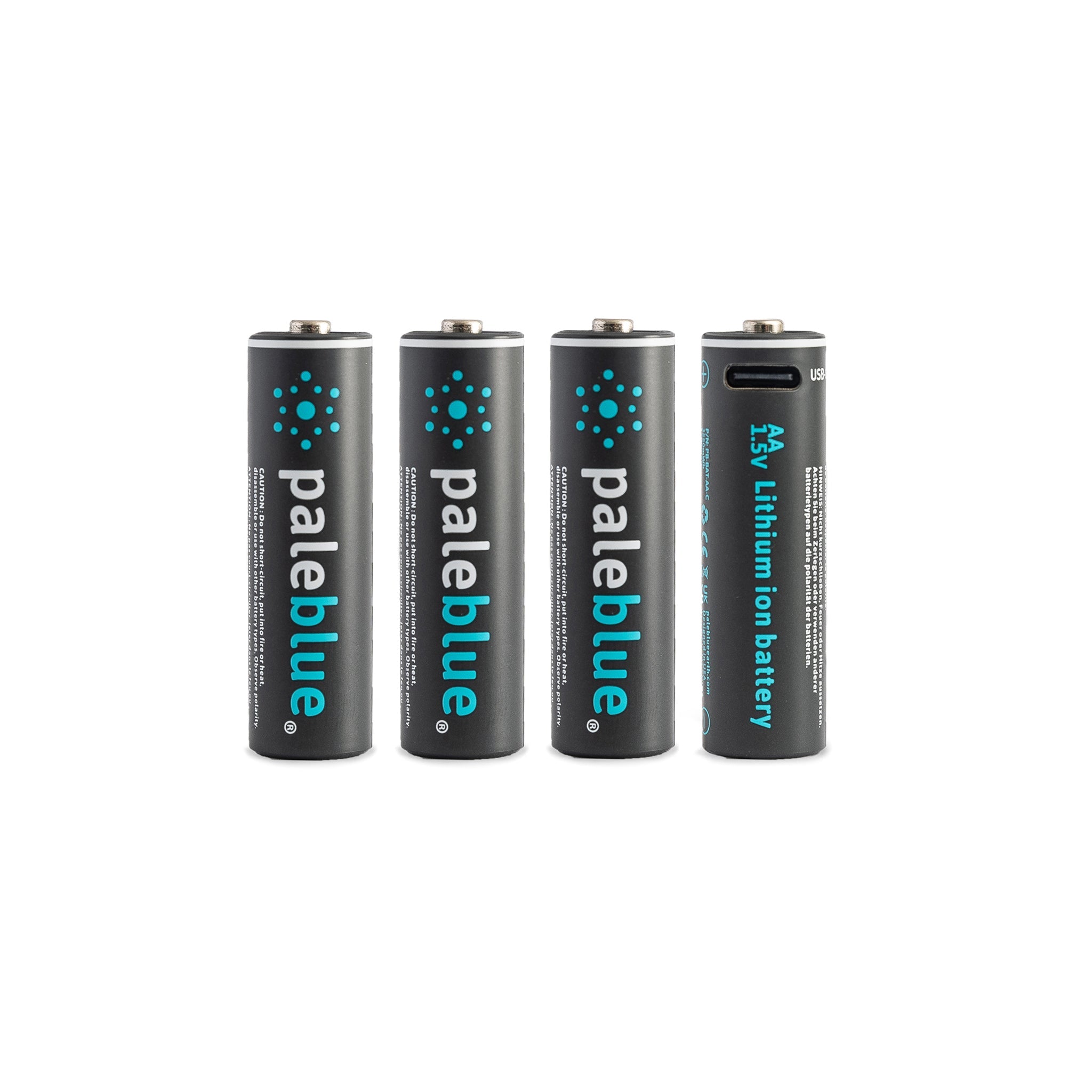 Pale Blue Lithium Ion USB-C Rechargeable AA Batteries – 4 Pack Sale