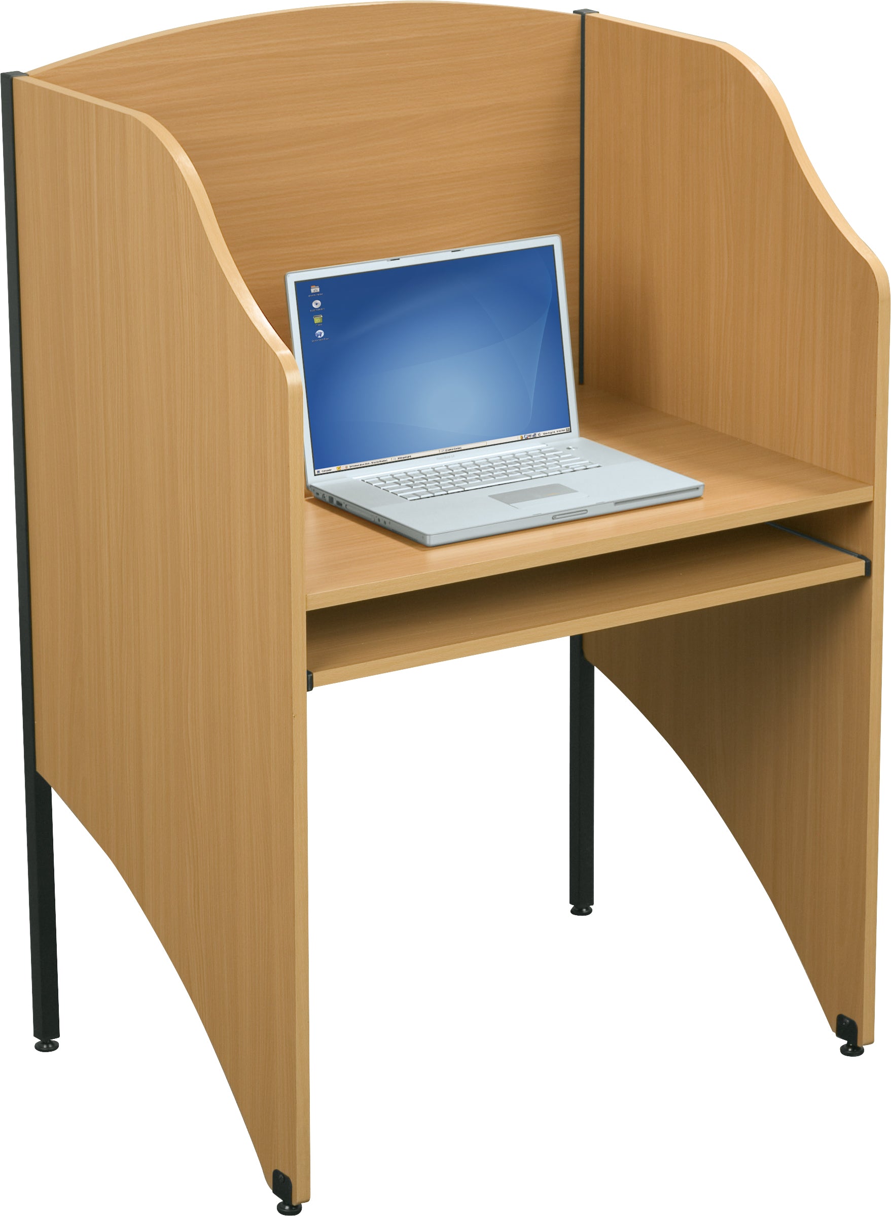 Essentials DELUXE 3/4″ HPL Floor Carrel (Teak) Online now