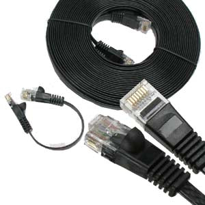 Flat Cat6 Patch Cable (0.5-45ft) on Sale