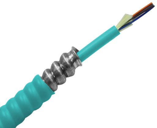 Armored Distribution, Plenum Fiber Optic Cable, Multimode OM3, Corning Fiber, Indoor, OFCP (Per Foot) Discount