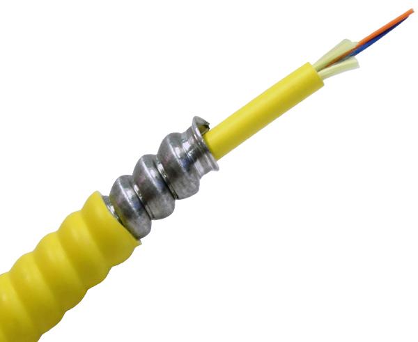 Armored Plenum Fiber Optic Cable: Single Mode OS2, Corning Fiber, Indoor Use, OFCP (Per Foot) Sale