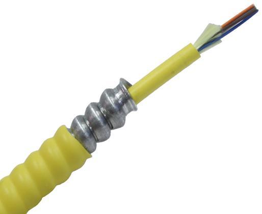 Armored Plenum Fiber Optic Cable: Single Mode OS2, Corning Fiber, Indoor Use, OFCP (Per Foot) Sale