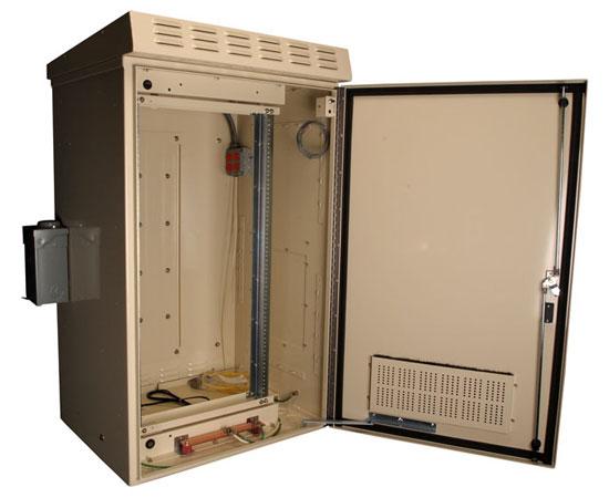 Backhaul Network Cabinet, 21RU Environmentally Controlled, Wall Unistrut Mount Hot on Sale