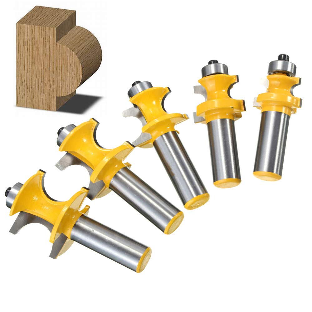 Fivalo – Bullnose Beading Router Bits Set 5 Bit 1/2-Inch Shank Discount