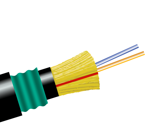 Direct Burial Polyethylene Fiber Optic Cable, Multimode OM1, Outdoor Fashion
