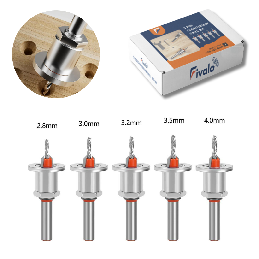 5Pcs Countersink Drill Bit Set Online now